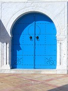 blue door